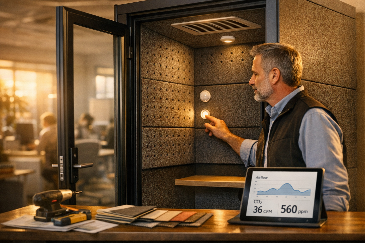 Ventilatie en akoestiek in geluidscabines