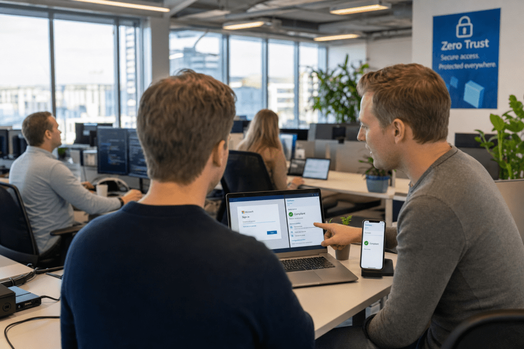 Welke rol spelen device management (Intune), identity (Entra ID) en Zero Trust bij het opzetten van een moderne werkplek, en hoe begin je hiermee zonder de gebruikerservaring te&nbsp;verslechteren?