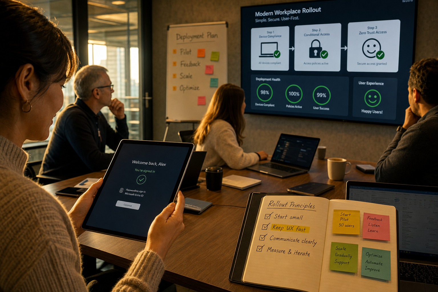 Implementatie van moderne werkplek tools zonder gebruikersimpact