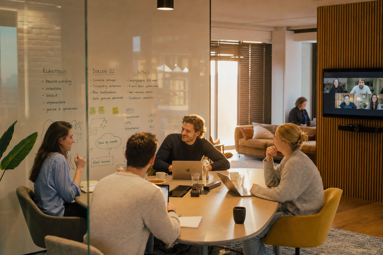 Flexibele werkplekken in hybride kantooromgeving