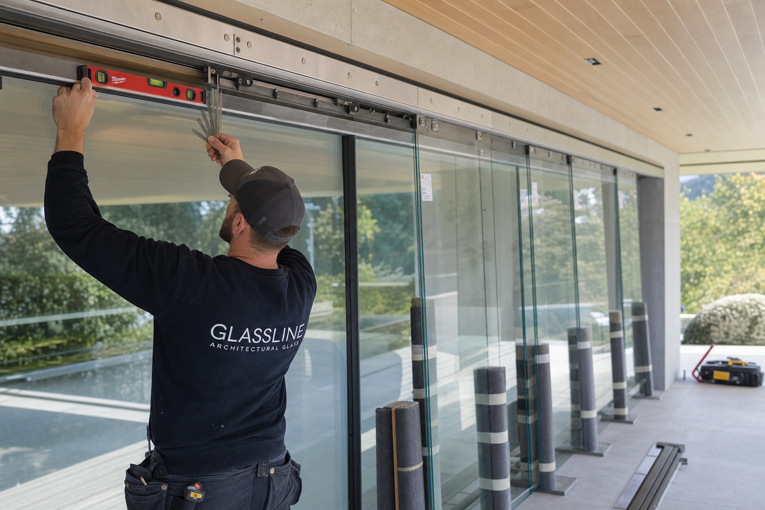 Speling berekenen glazen schuifwand