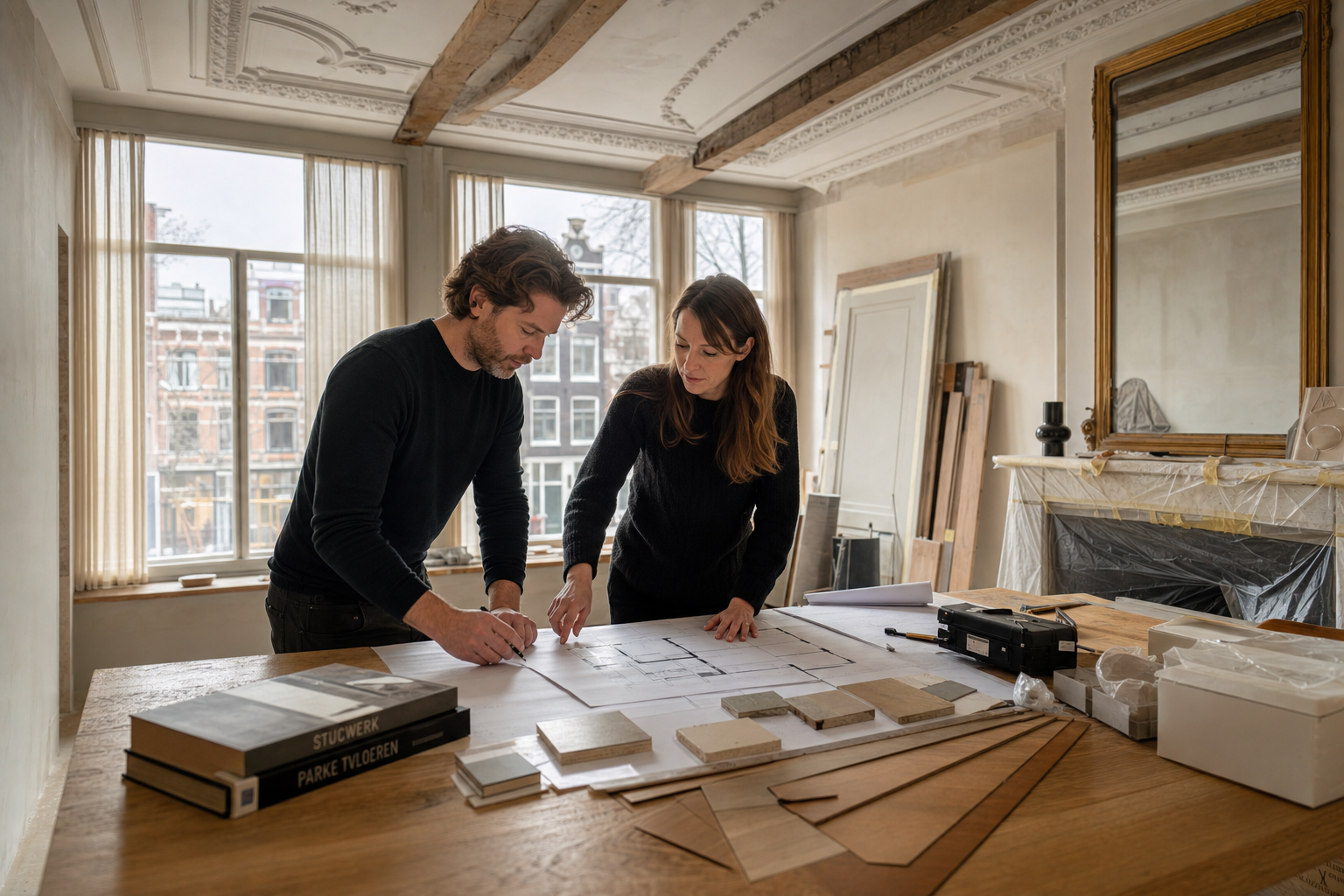 Interieurarchitect Amsterdam werkend aan monumentaal pand